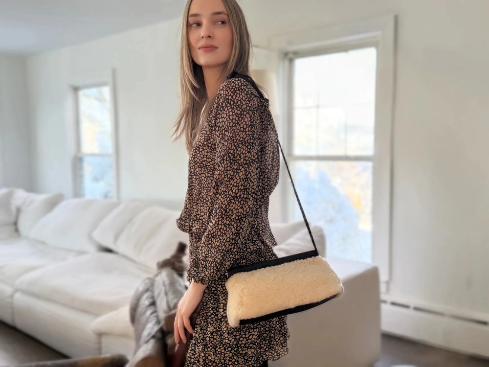 Cheltenham Shearling Clutch - The Collective Park City