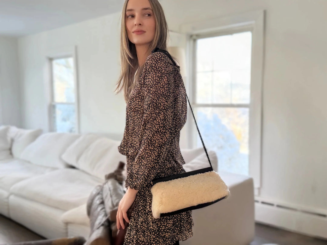 Cheltenham Shearling Clutch - The Collective Park City