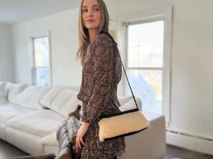 Cheltenham Shearling Clutch - The Collective Park City