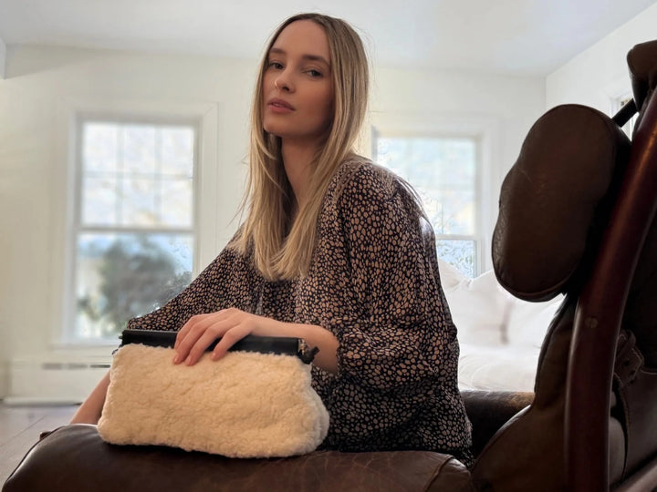 Cheltenham Shearling Clutch - The Collective Park City
