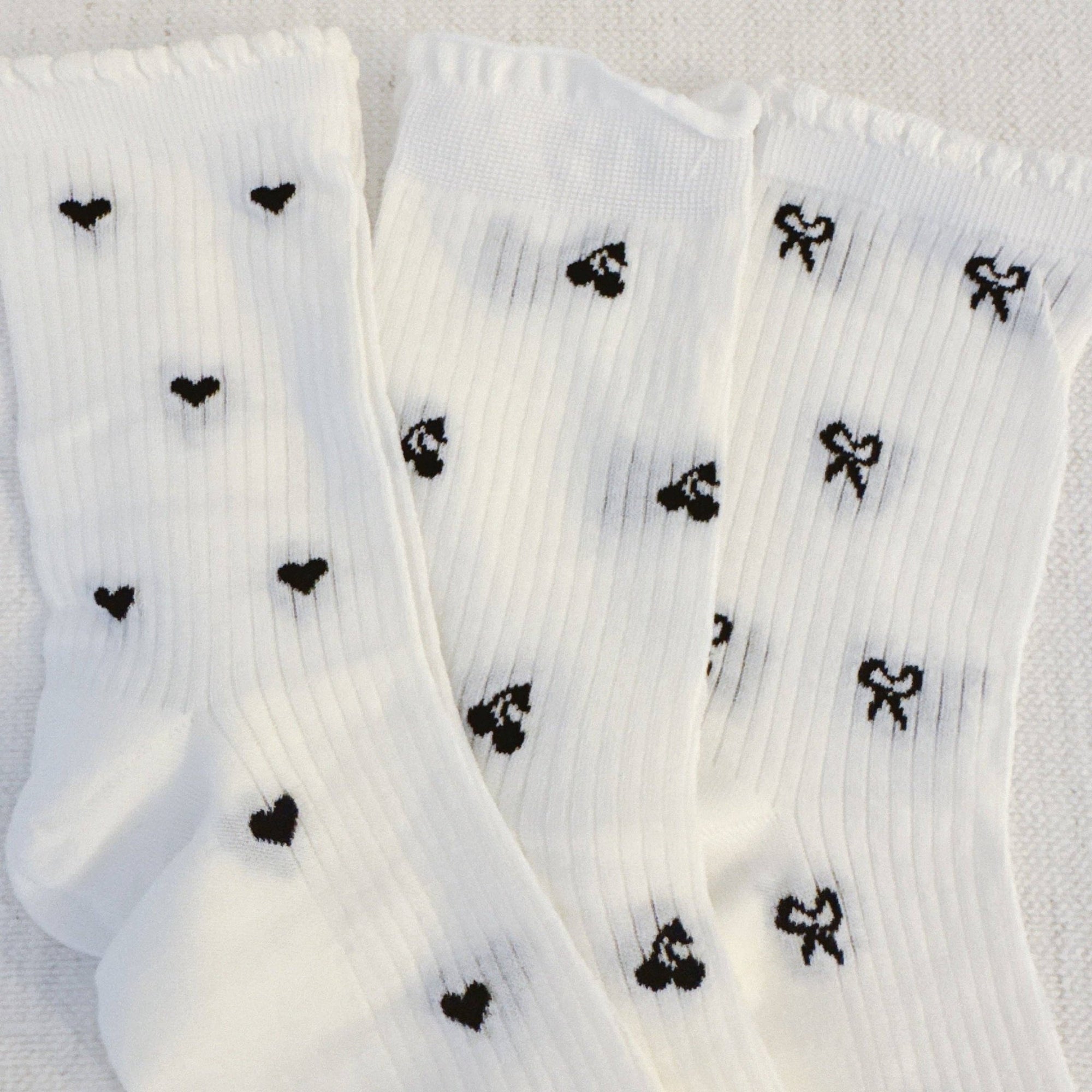 Cherry Cutie Charm Socks - Hearts - The Collective Park City
