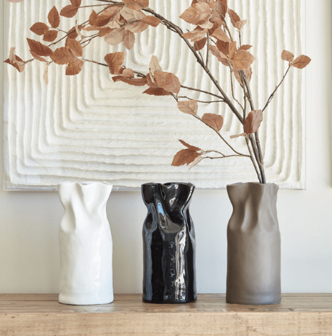 Cinched Ceramic Vase - The Collective Park City