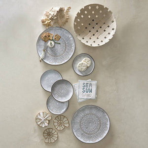 Coastal Stamped Appetizer Plates - Set of 4 - The Collective Park City