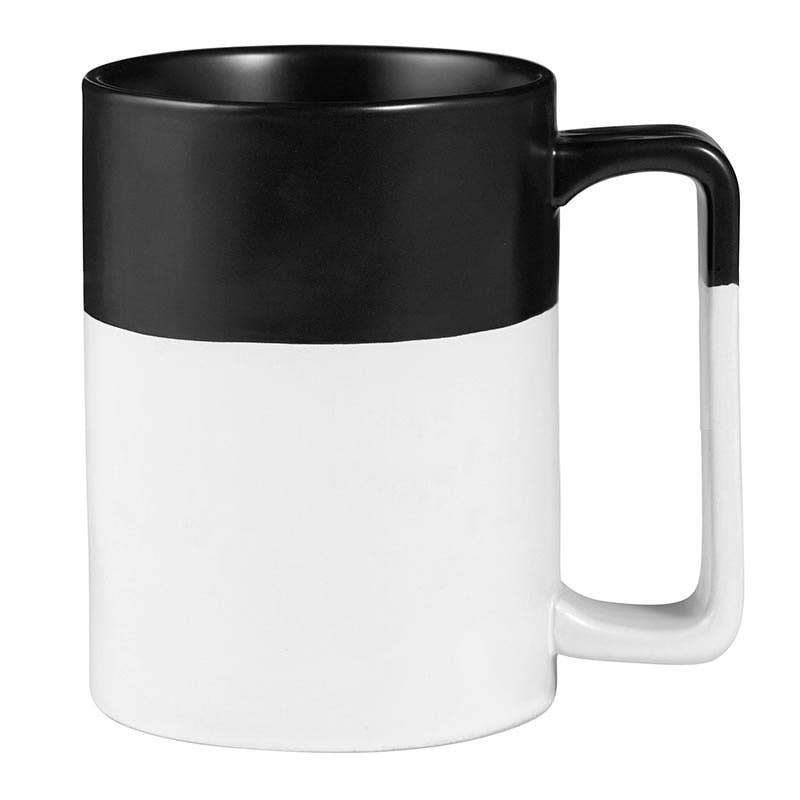 Color Block Organic Mug - Matte Black/Matte White - The Collective Park City