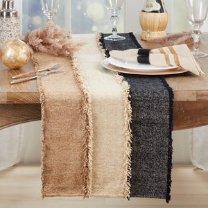 Color Cascade Fringed Table Runner - The Collective Park City