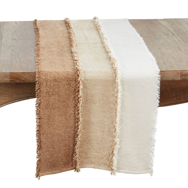 Color Cascade Fringed Table Runner - The Collective Park City