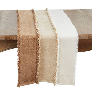 Color Cascade Fringed Table Runner - The Collective Park City