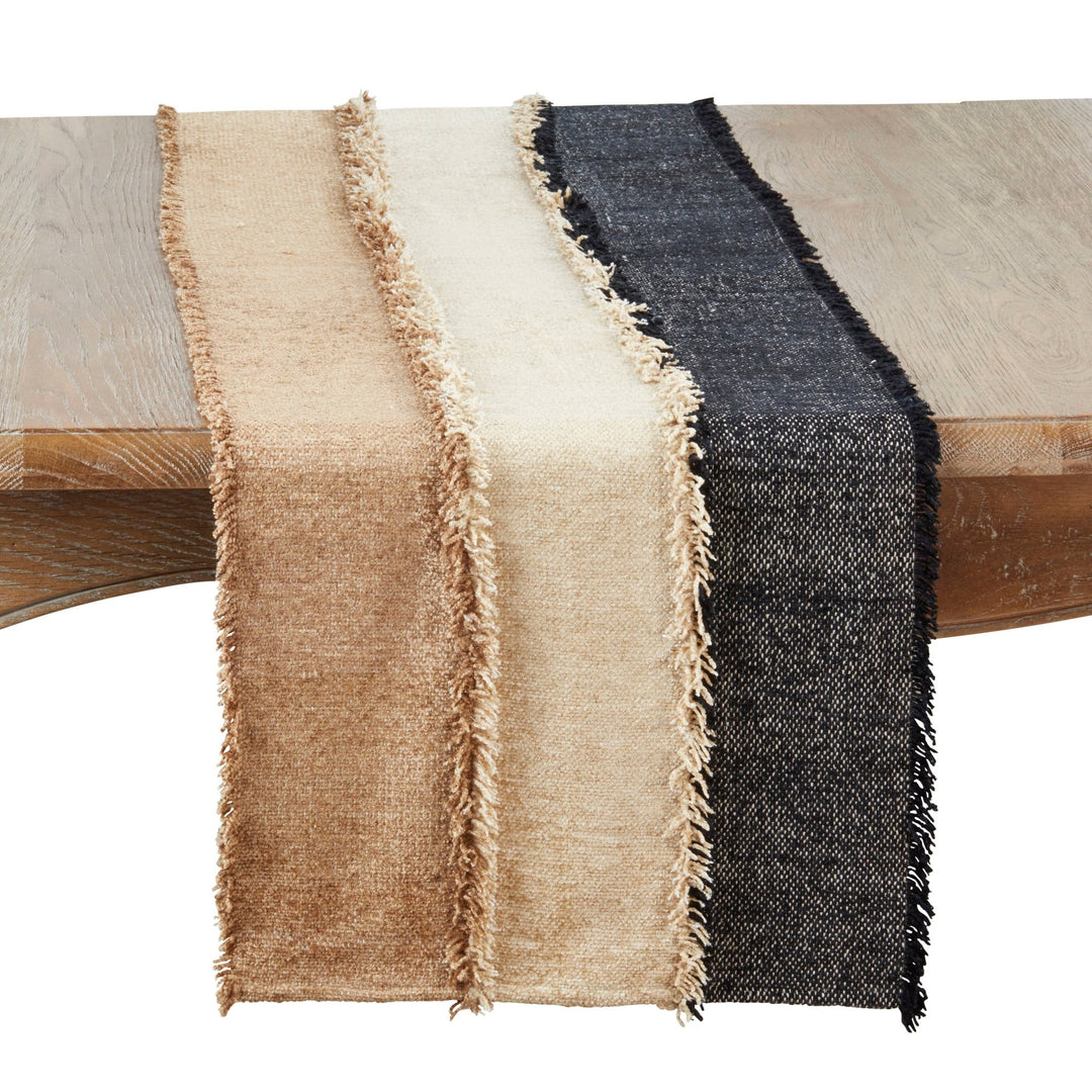 Color Cascade Fringed Table Runner - The Collective Park City
