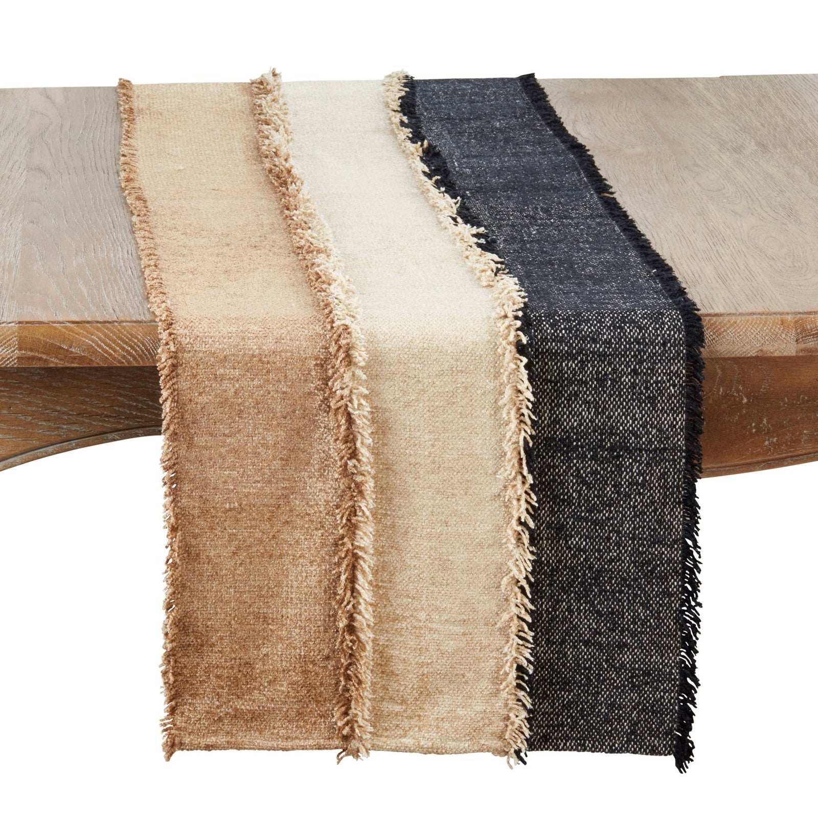 Color Cascade Fringed Table Runner - The Collective Park City