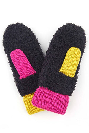 Colorblocked Mitten Gloves - The Collective Park City