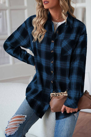Cool & Comfy Plaid Button Down Top - The Collective Park City