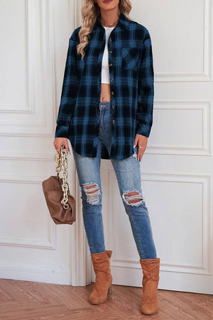Cool & Comfy Plaid Button Down Top - The Collective Park City