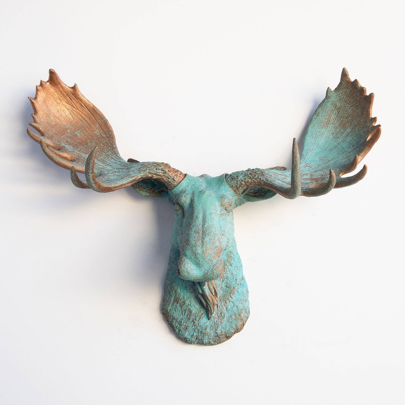 Copper Patina Moose Head Wall Art - The Collective Park City