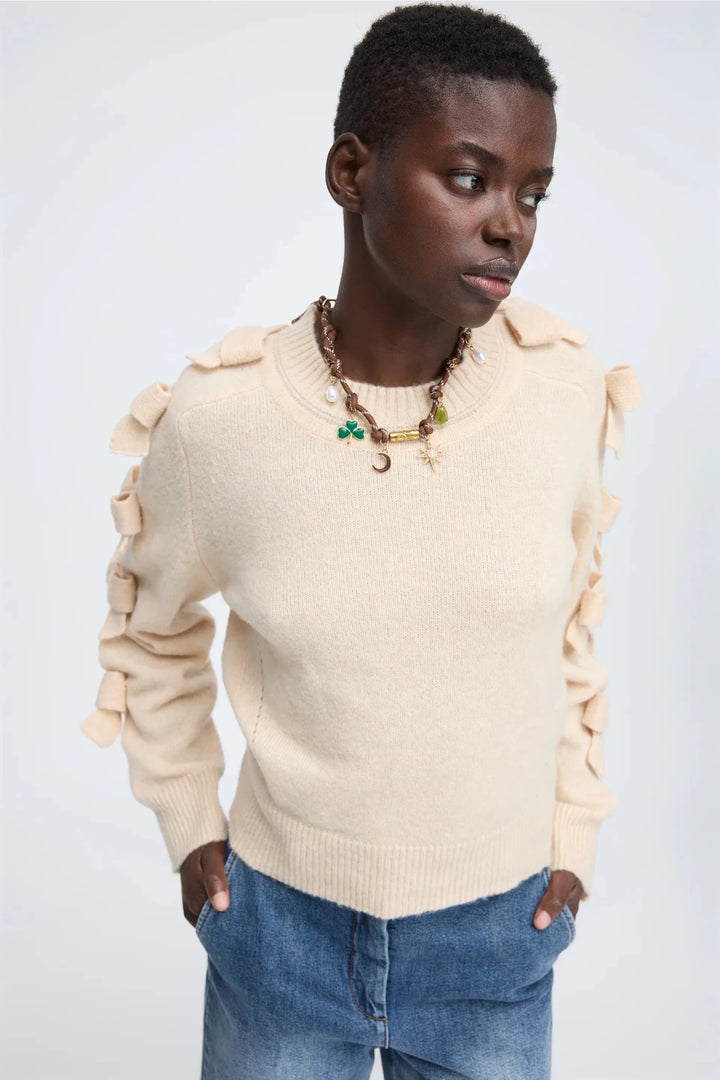 Corah Knit Blouse - Cream - The Collective Park City