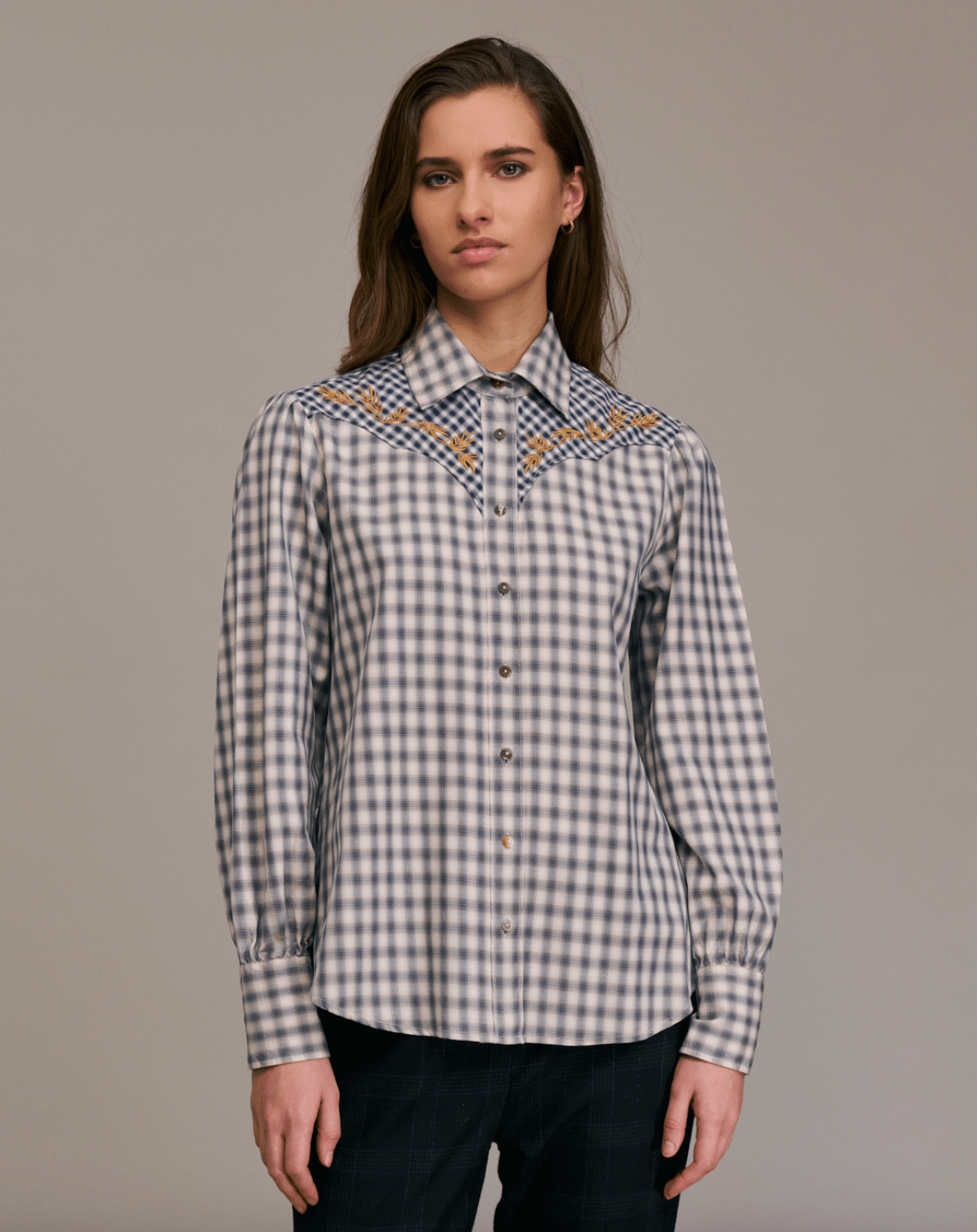 Costelina Western Button Down Top - The Collective Park City