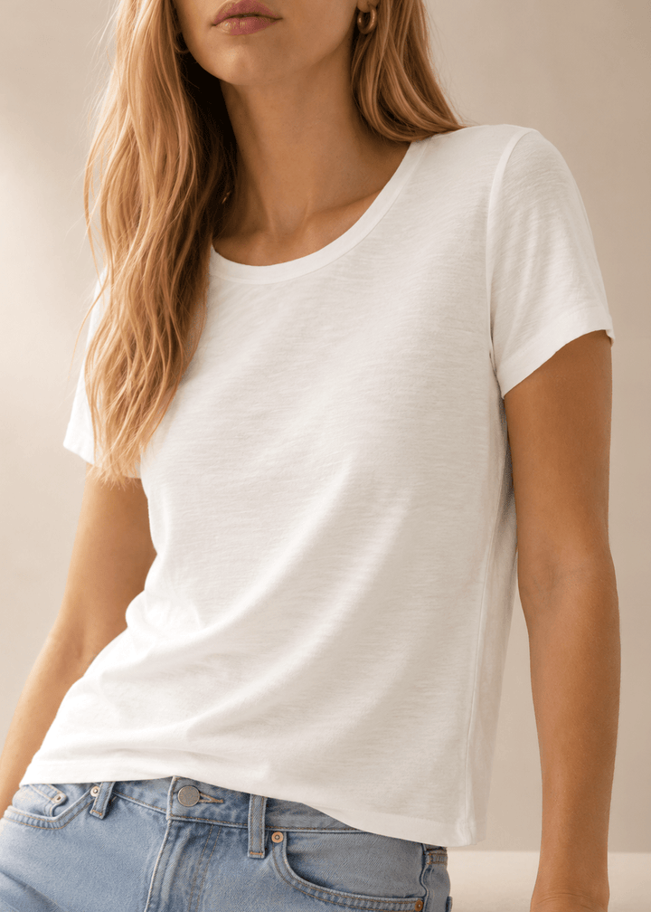 Cotton Modal Slub Crew Tee - The Collective Park City