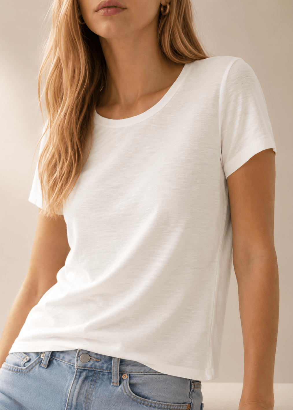 Cotton Modal Slub Crew Tee - The Collective Park City