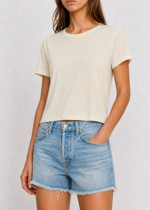 Cotton Modal Slub Crew Tee - The Collective Park City
