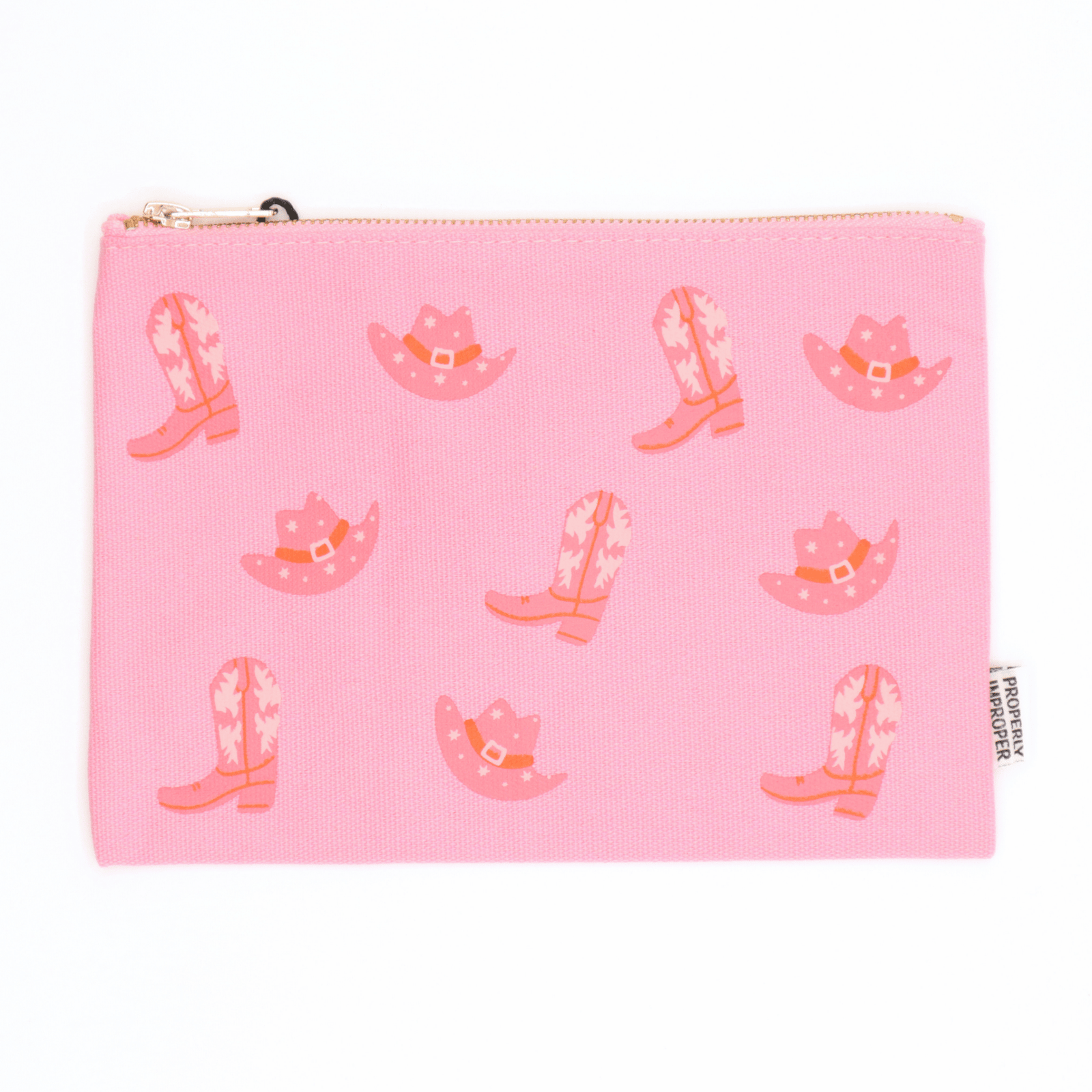 Cowgirl Boot and Hat Canvas Pouch - The Collective Park City