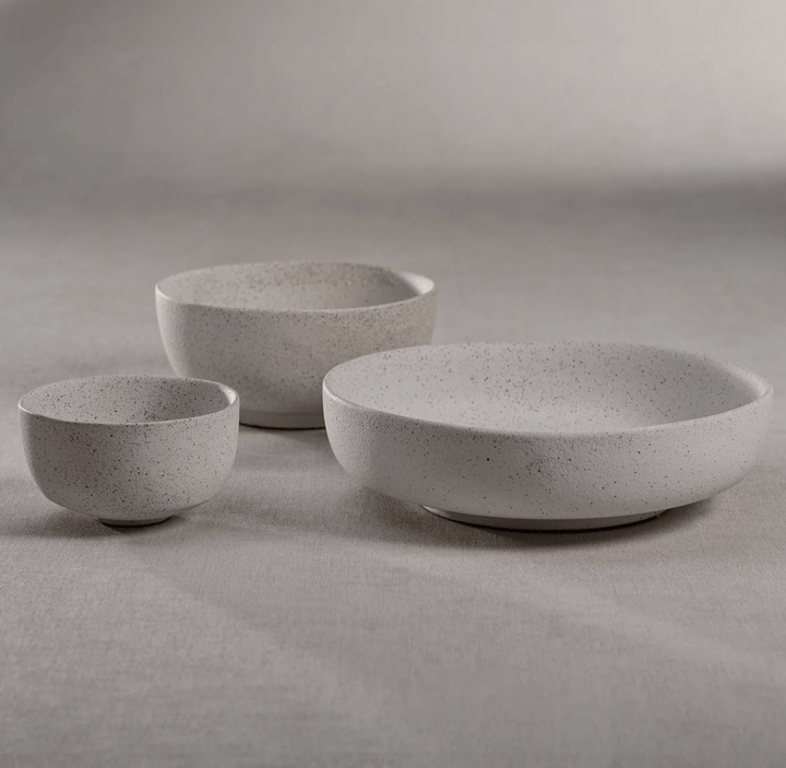 Cozumel Cove Low Ceramic Textured Bowl - The Collective Park City