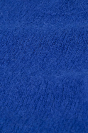 Crew - Neck Alpaca Wool Sweater - Royal Blue - The Collective Park City