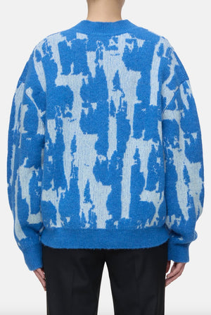 Crew Neck Jacquard Sweater - The Collective Park City