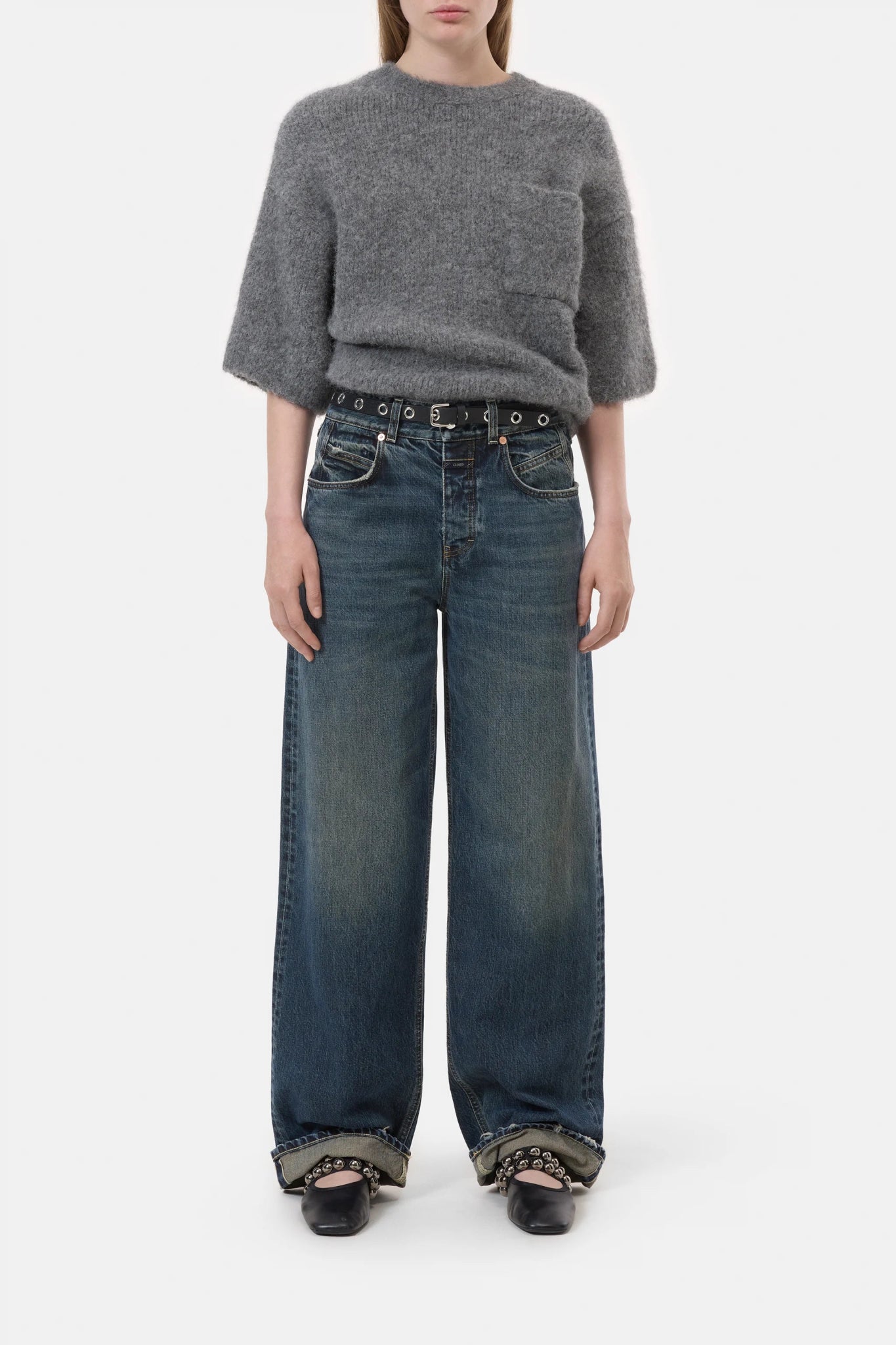 Crew - Neck Short Sleeve Alpaca Sweater - The Collective Park City