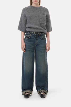 Crew - Neck Short Sleeve Alpaca Sweater - The Collective Park City