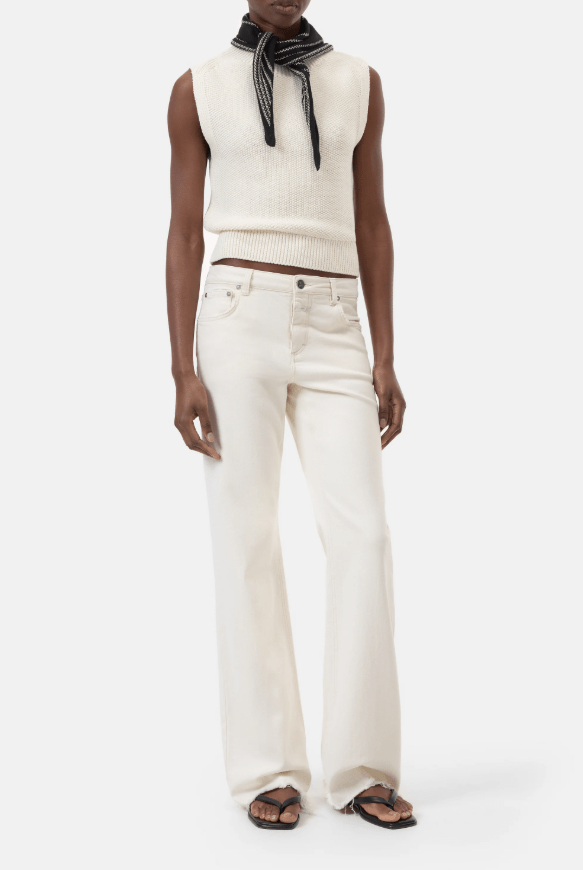 Crew Neck Sleeveless Sweater Top - The Collective Park City