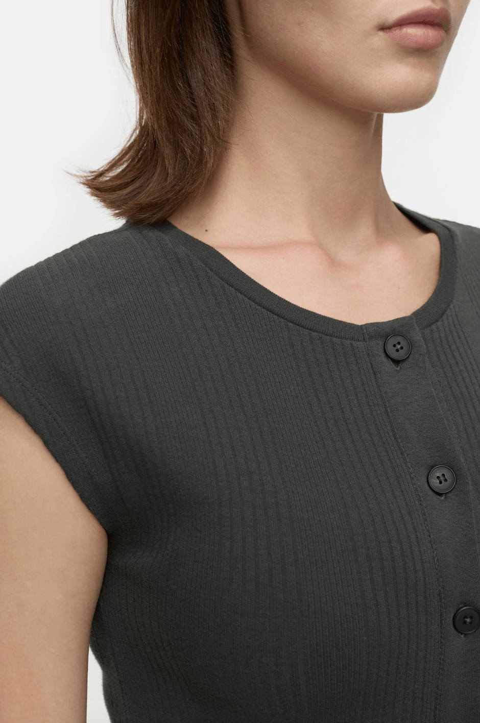 Crewneck Ribbed T-Shirt - The Collective Park City