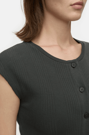 Crewneck Ribbed T-Shirt - The Collective Park City