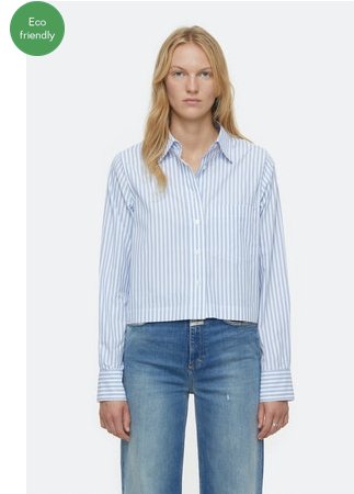 Cropped Classic Button Down Shirt - The Collective Park City