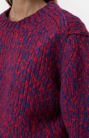 Cropped Crewneck Sweater - Red Chili Pepper - The Collective Park City