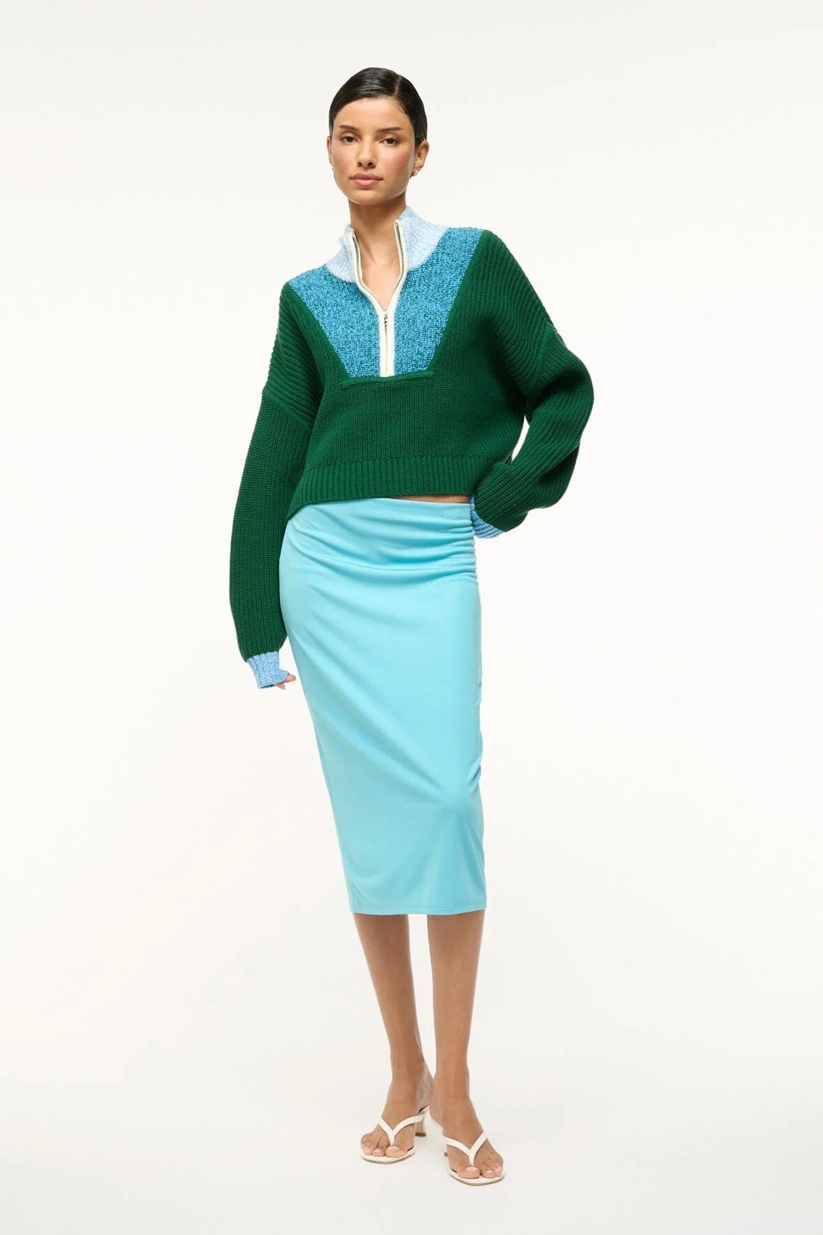 Cropped Hampton Sweater - Jungle - The Collective Park City