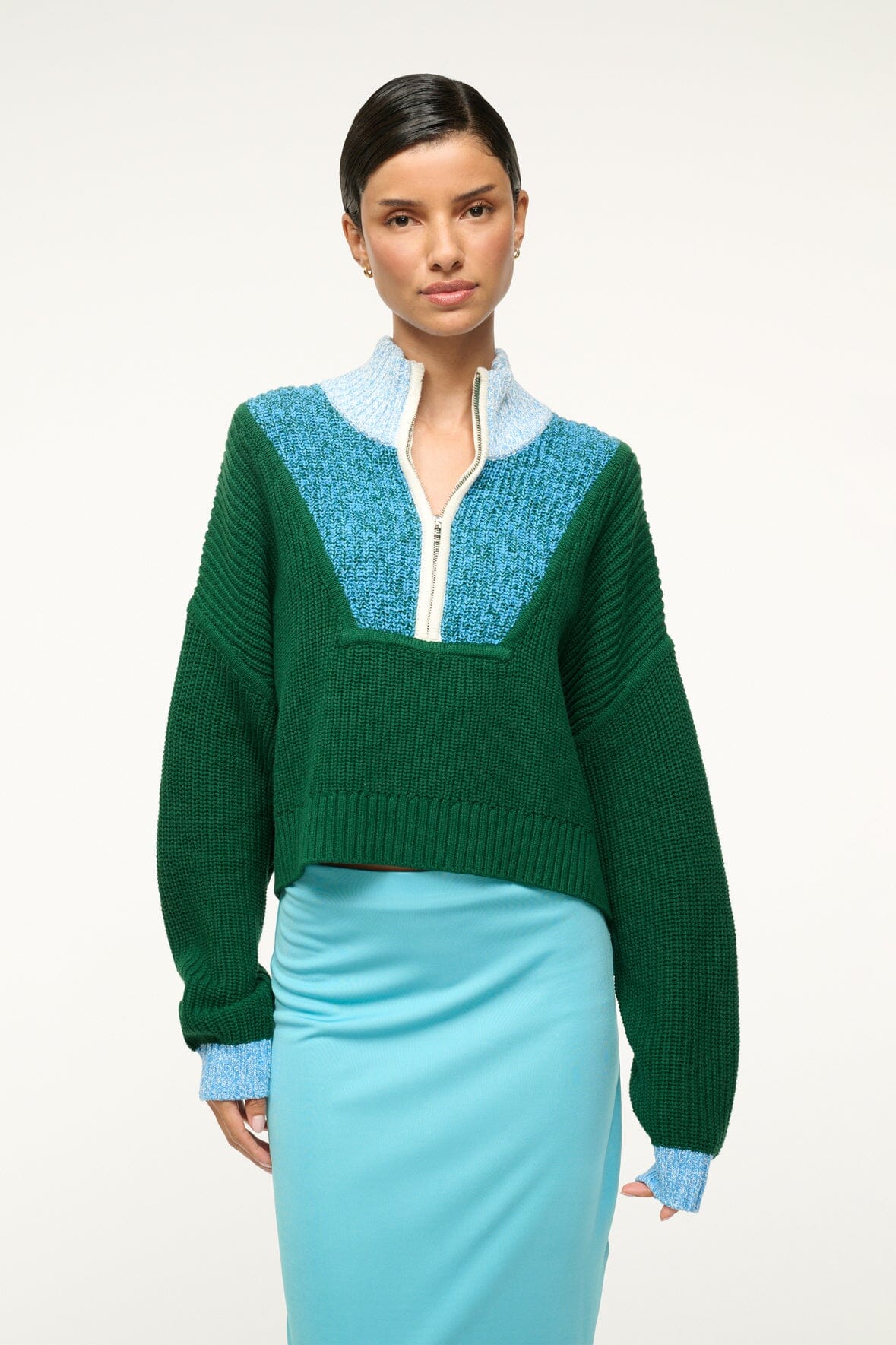Cropped Hampton Sweater - Jungle - The Collective Park City