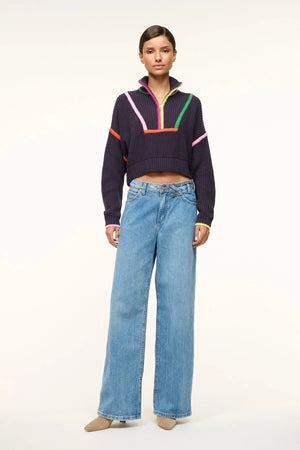 Cropped Hampton Sweater - Navy - The Collective Park City