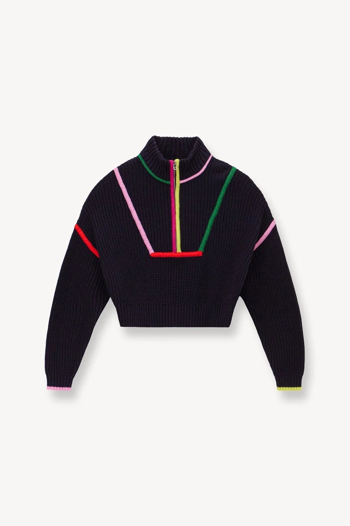 Cropped Hampton Sweater - Navy - The Collective Park City
