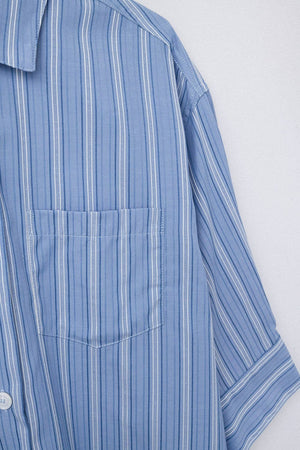 Cropped Poplin Button Down Top - The Collective Park City