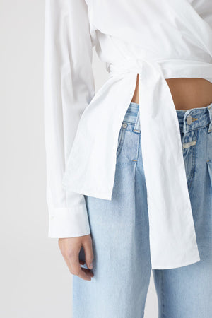 Cropped Wrap Blouse - The Collective Park City