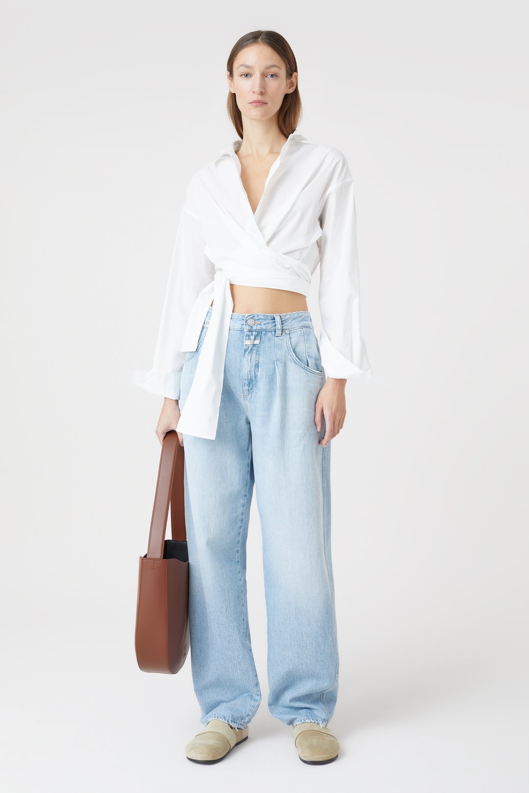 Cropped Wrap Blouse - The Collective Park City