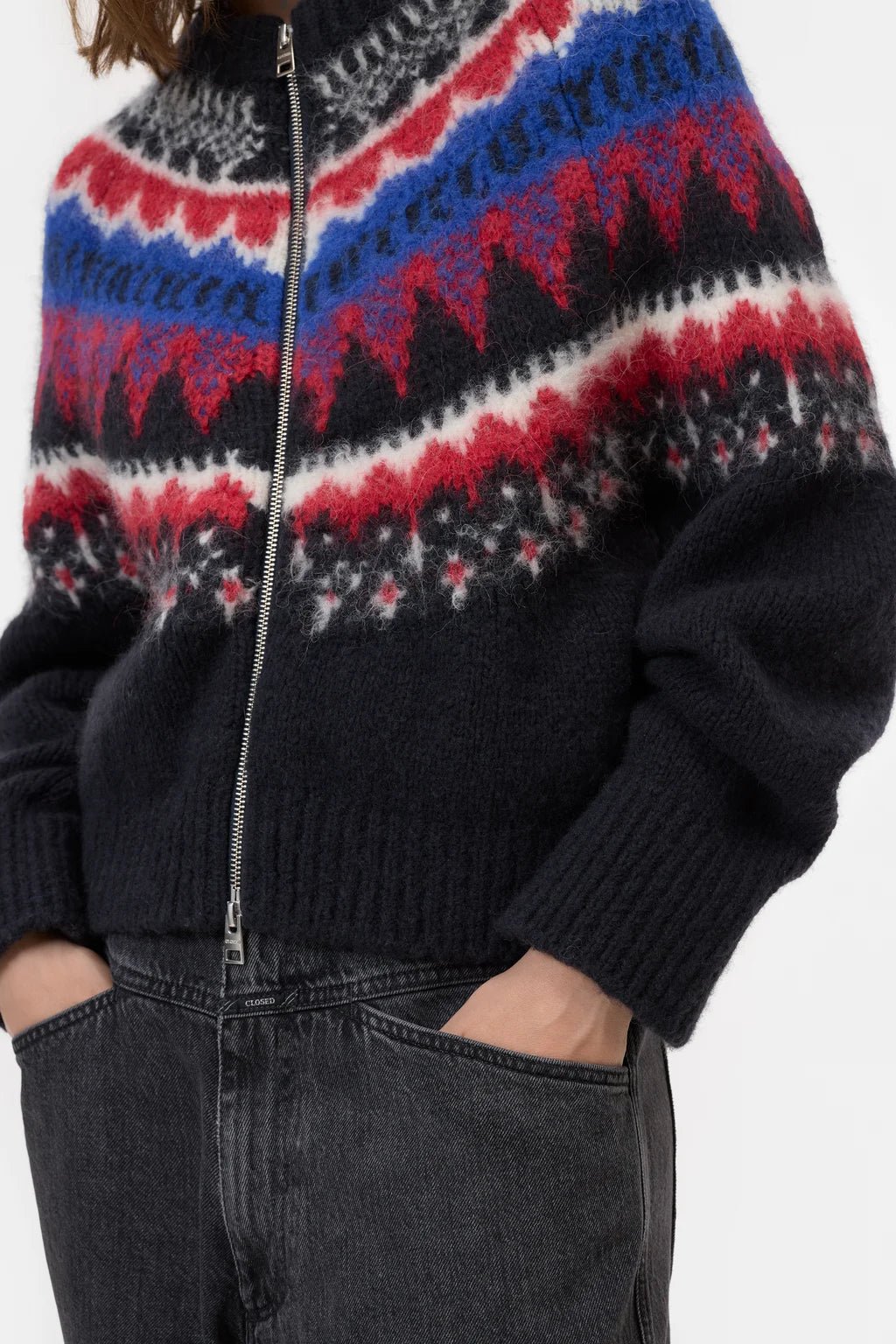 Cropped Zip Up Cardigan - The Collective Park City