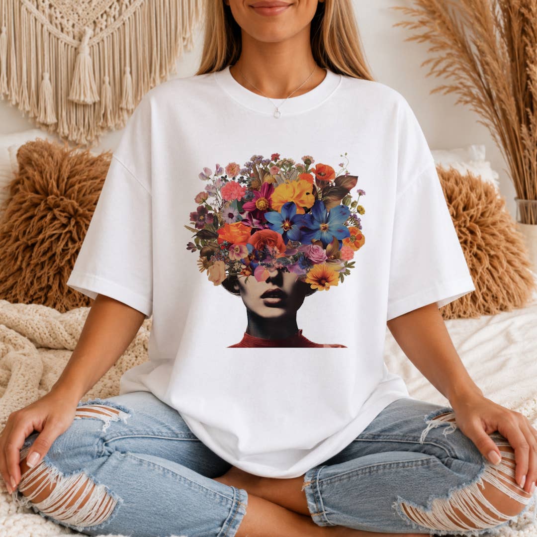 Retro Floral Beautiful Mind Graphic Tee