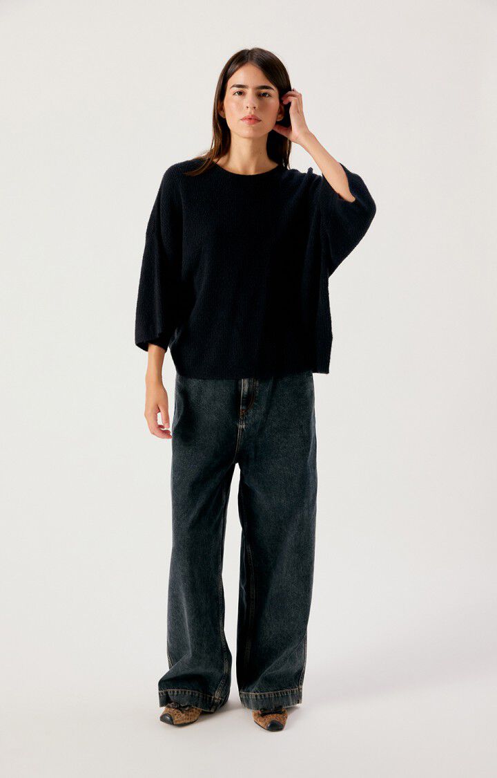 Damsville Short-Sleeve Sweater - Noir - The Collective Park City