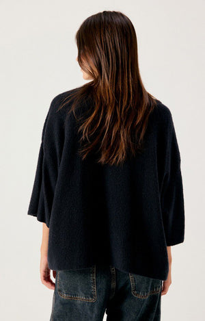 Damsville Short-Sleeve Sweater - Noir - The Collective Park City
