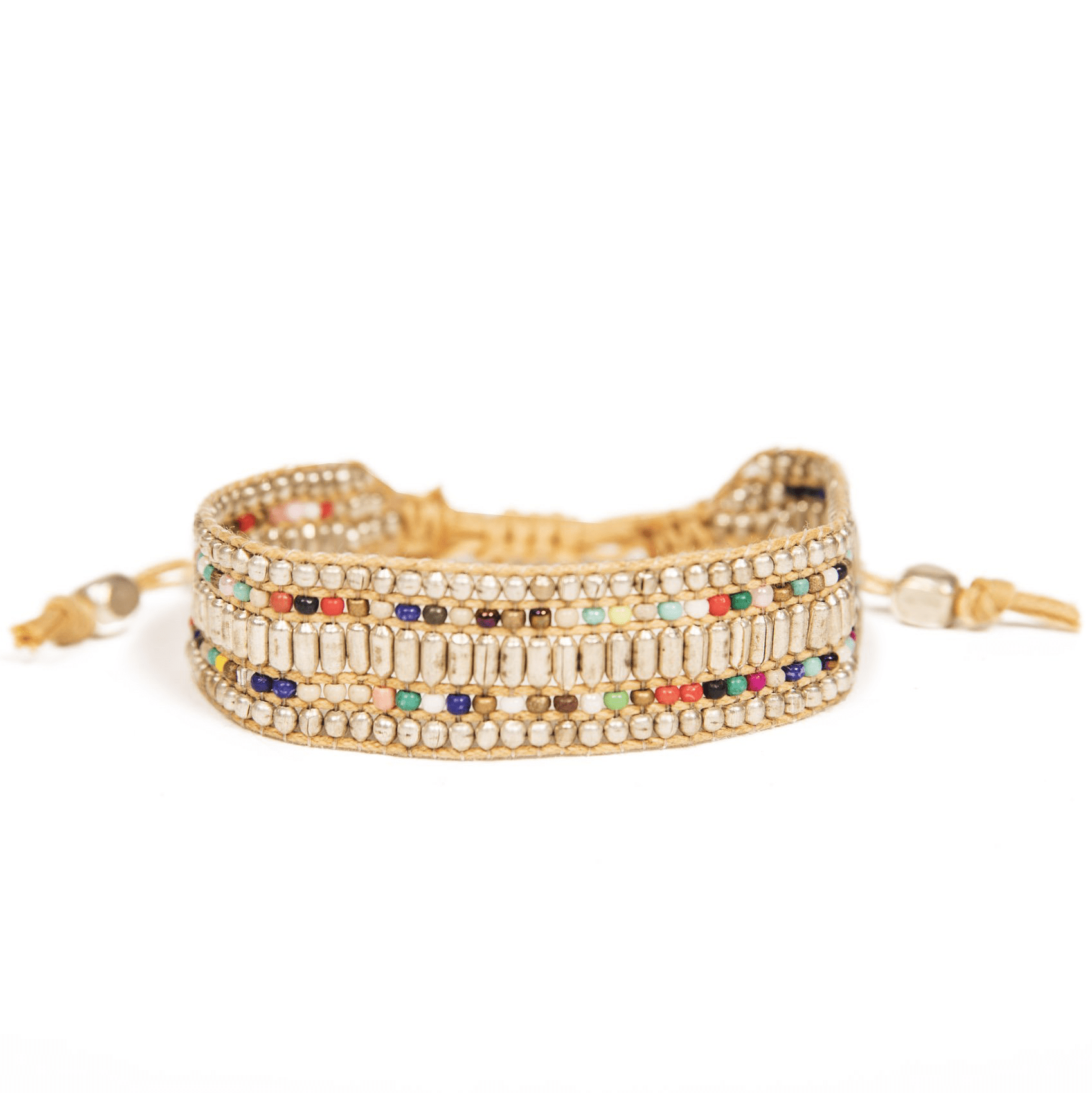 Darjeeling Beaded Bracelet - Silver - The Collective Park City
