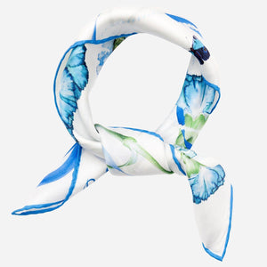 Dianthus - Silk Bandana Scarf - Blue - The Collective Park City