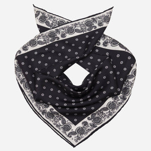 Diego - Silk Neckerchief Scarf - Black - The Collective Park City