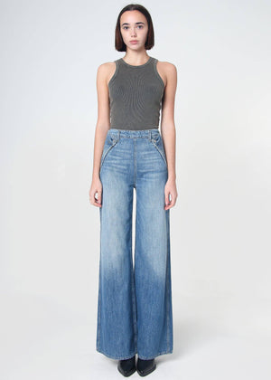 Dina High Waisted Wide Leg Jean - San Diego - The Collective Park City