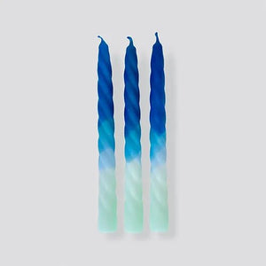 Dip Dye Twisted Candles - Set of 3 - The Collective Park City