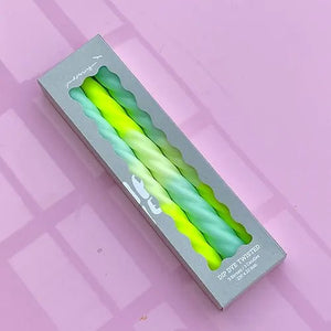 Dip Dye Twisted Candles - Set of 3 - The Collective Park City